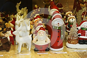 Christmas decorations vitrine