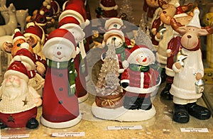 Christmas decorations vitrine