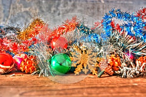 Christmas decorations are waiting to be used photo