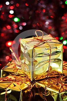 Christmas decorations: wrapped gifts