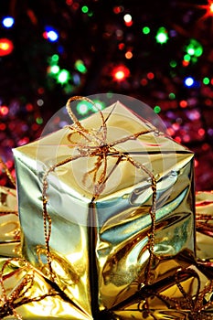 Christmas decorations: wrapped gifts