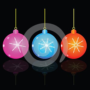 Christmas decorativ ball vector