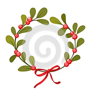 Christmas decorative floral wreath photo