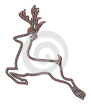 Christmas deer line-art style icon