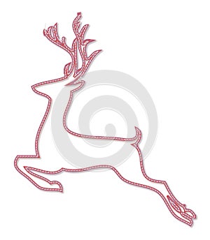 Christmas deer line-art style icon