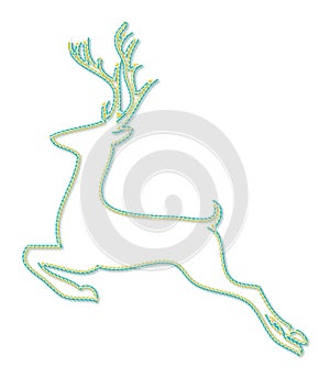 Christmas deer line-art style icon