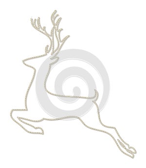 Christmas deer line-art style icon