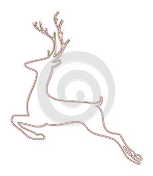 Christmas deer line-art sytle icon