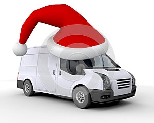 Christmas delivery van