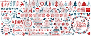 Christmas design elements, vector set