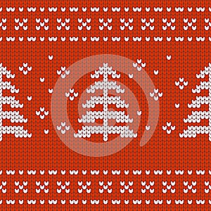Christmas Design jersey textur with pine treese