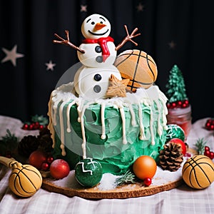 Christmas desserts,raditional Christmas Beautifully cake