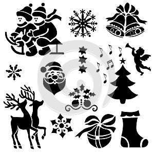 When Christmas is Near and Its Mood is Everywhere. Seasonal Icons photo
