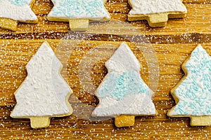 Christmas different form cookies winter selebration background.