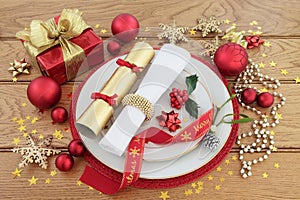 Christmas Dinner Place Setting