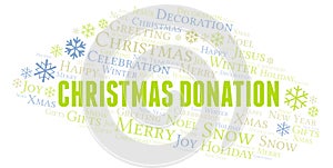 Christmas Donation word cloud