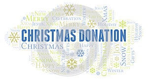 Christmas Donation word cloud