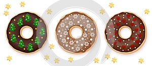 Christmas Donuts Chocolate Set