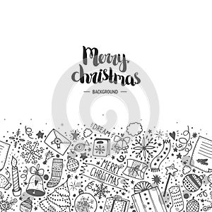 Christmas doodle background