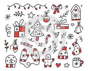 Christmas doodle set