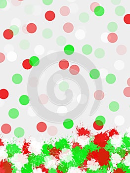 Christmas dots with splash