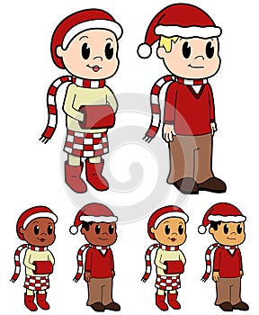 Christmas dressed kids