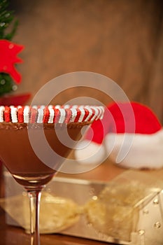 Christmas drink closeup