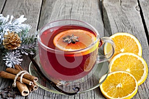 Christmas drink punch and spices