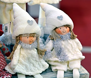 Christmas dwarf dolls with white cap