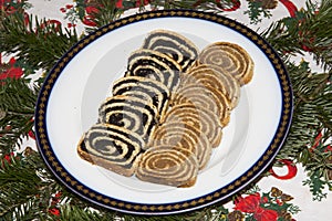 Christmas or easter festive poppy seed cake in Hungary