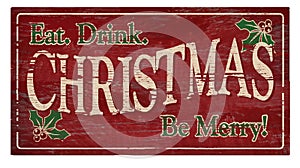 Christmas Eat Drink Be Merry Party Invitation