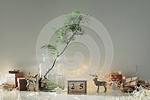 Christmas eco friendly home decor concept