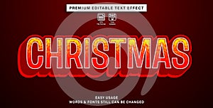 christmas editable text effect