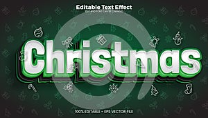 Christmas editable text effect in modern trend style