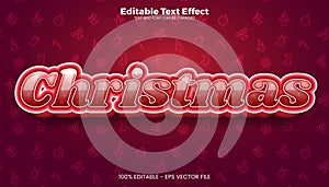 Christmas editable text effect in modern trend style