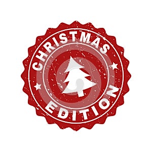 CHRISTMAS EDITION Scratched Stamp Seal with Fir-Tree