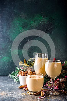 Christmas eggnog drink