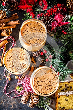 Christmas eggnog drink