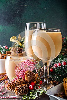 Christmas eggnog drink