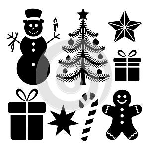 Christmas Elements Silhouette Pack for Designers