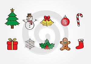 Christmas elements vector illustration