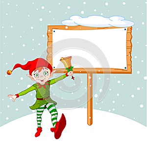 Christmas Elf & billboard