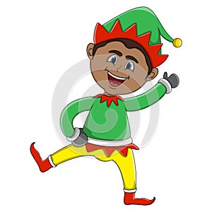 Christmas elf cartoon