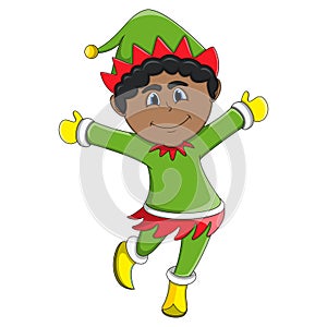 Christmas elf cartoon