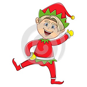 Christmas elf cartoon