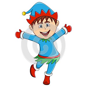 Christmas elf cartoon