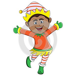 Christmas elf cartoon