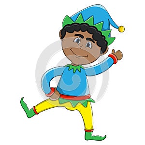 Christmas elf cartoon