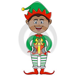 Christmas elf cartoon