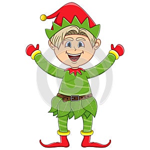 Christmas elf cartoon
